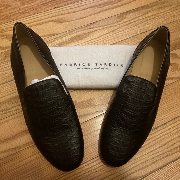 FABRICE TARDIEU Other - PHYTON EMBOSSED BLACK LEATHER SHOES (MEN)